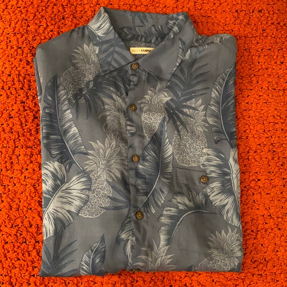 Moda Campia Men’s Tropical shirt size large rayon